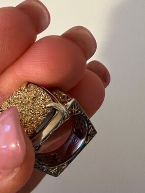 Vintage genuine silver / gold ring